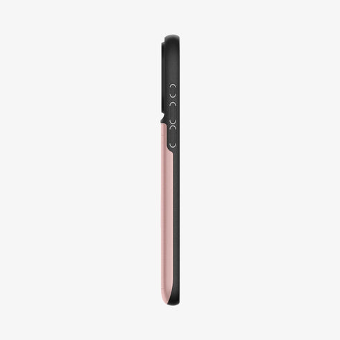 ACS06589 - iPhone 15 Pro Max Case Slim Armor CS in black showing the back with card in slot